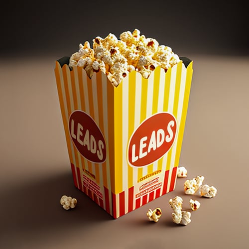 Envase de popcorn que simboliza la frase 